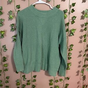 Elegant Green Women's Knit Sweater